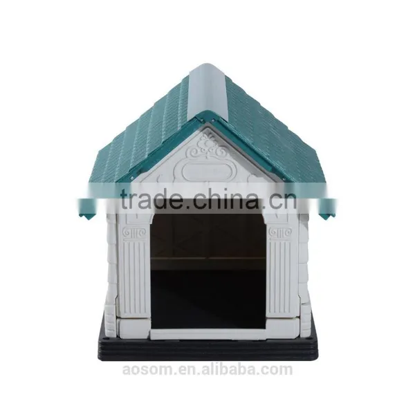 Pawhut 35"L x 27"W x 27"H Plastic Snap Together Outdoor Dog House photo-2