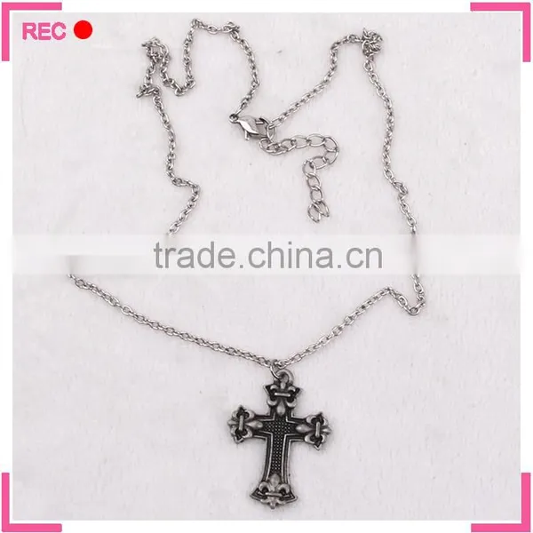 Meaningful Pendant Necklace Antique Copper, Religious Cross Necklace photo-3