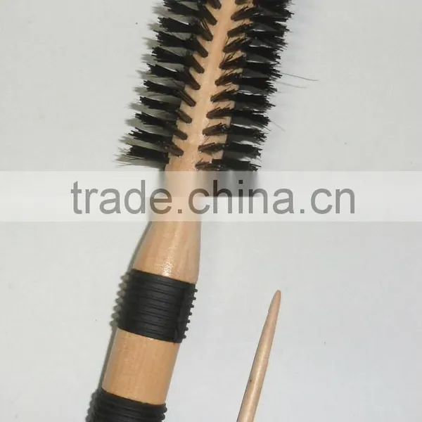 Nice Nylon and Bristle Wooden Handle Round Hair Brushes