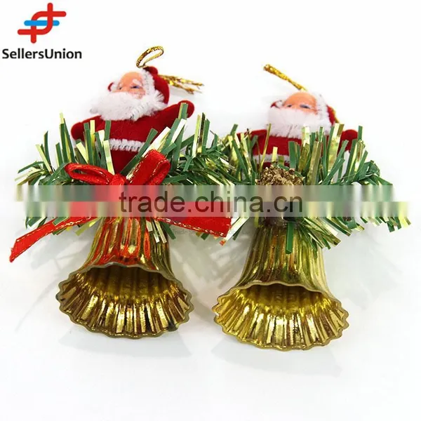 No.1 Yiwu Exporting Agent Wanted Best Sales 1 Bag Christmas Tree Decoration 2 Pcs Bell and Santa Claus Set