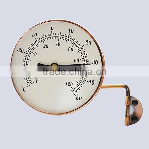 Decorative Mounted Round Metal Thermometer photo-6