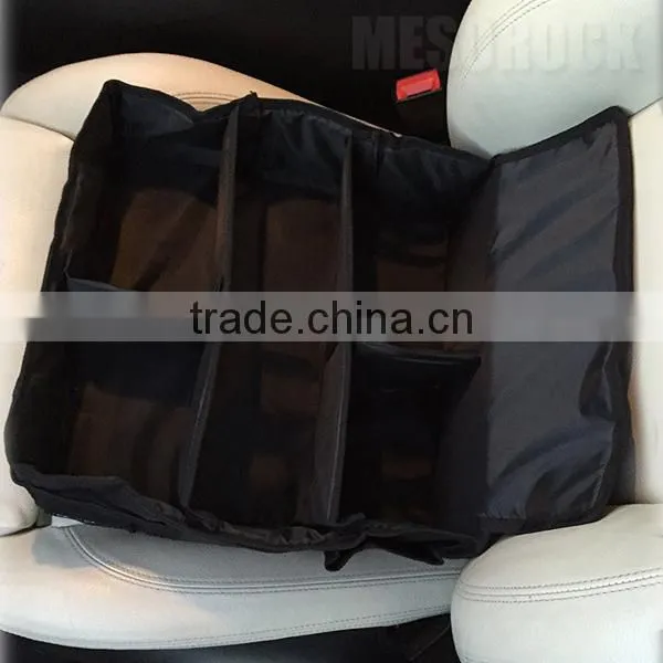 Folding Car Seat Organizer With Adjustable Compartments Backseat Storage Organizer Front Seat Car Organizer photo-2