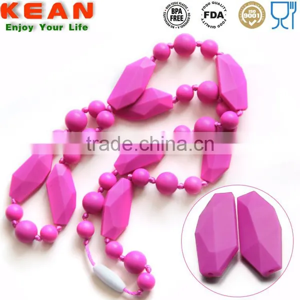 China BPA Free Jewellery Silicone Baby Teething Necklaces photo-5