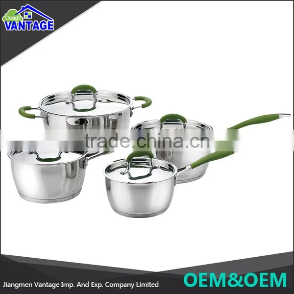 High Quality Stainless Steel Cooking Pot Color Coating Wholesale Cookware With Glass Lid photo-6