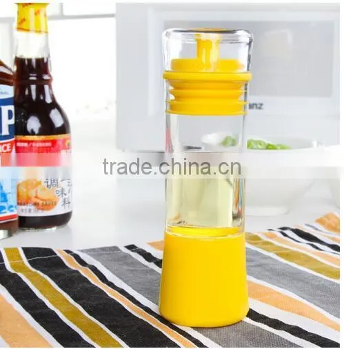 CY129 Pour Brush Store With Non-Clogging Silicone Dual Oil Brush ,Space Saver Cruet, Olive Oil Vinegar Salad Dressing Dispenser photo-5