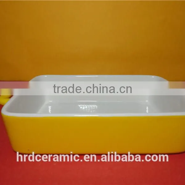 Microwave Safe Porcelain Dish Unique Bakeware With Handle photo-4