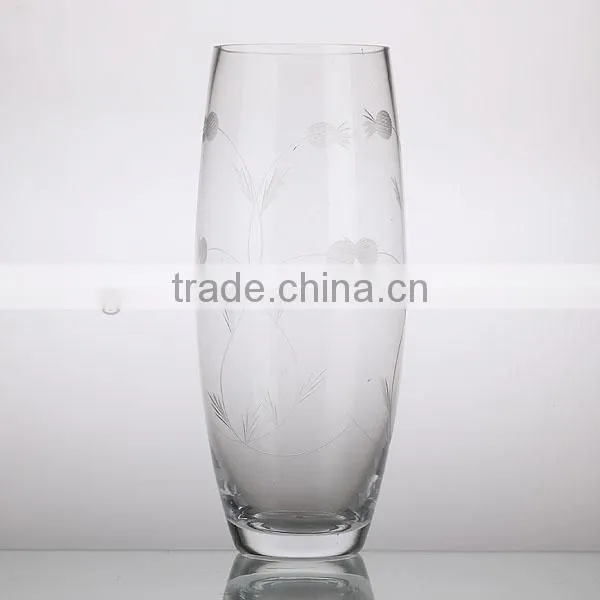 Tall Cube Glass Vase With Decorative Flowers photo-4