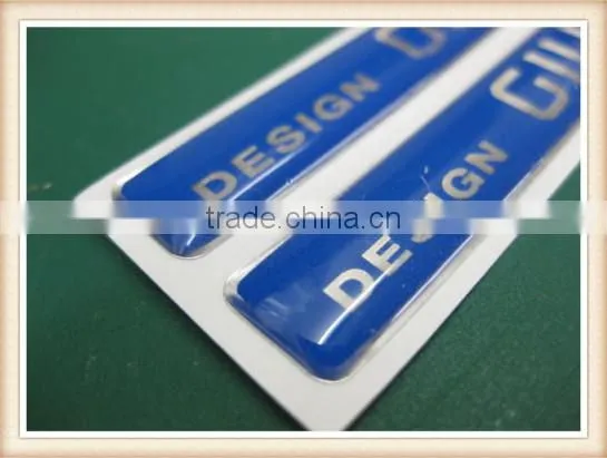 2015 China Manfucture 2 DOMED Design STICKERS Silver on Blue photo-2