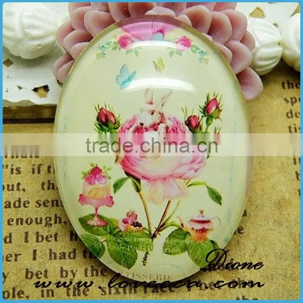 Best Selling Various Images Oval Flat Round Back Glass Gemstone Photo Jewelry Cabochons photo-5