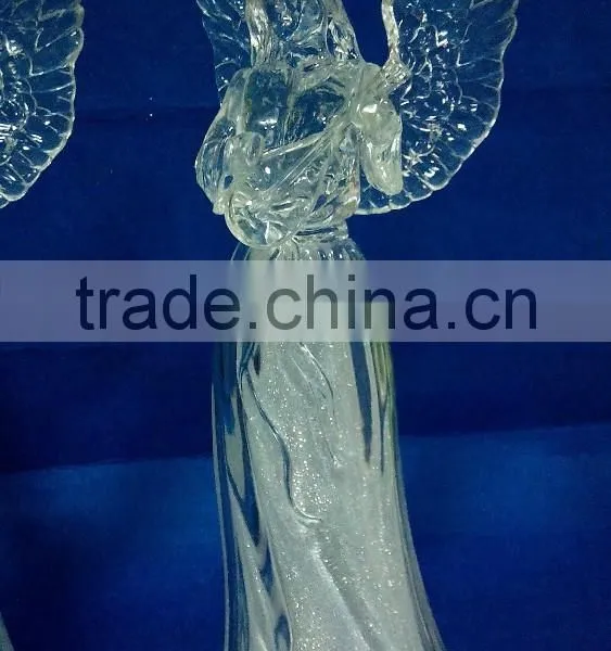 2015 Dongguan 10 Inch Acrylic Hollow Angel With LED Light photo-6