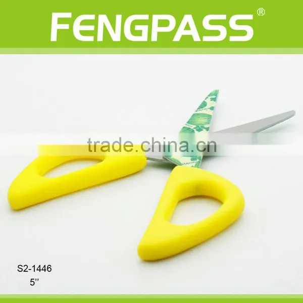 S2-1446 6 Inch Plastic Handle With 2CR13 Stainless Steel and Color Coating Student Scissors photo-4