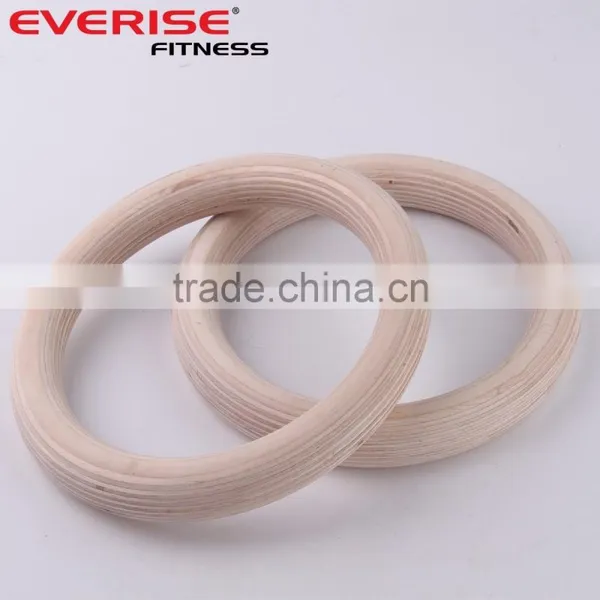 28mm 32mm Wooden Gym Rings With Adjustable Straps photo-3