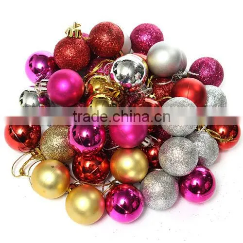Cheap 24 Pcs Glitter Christmas 4 6 8 10cm Balls Baubles Xmas Tree Hanging Ornament Christmas Decor photo-3