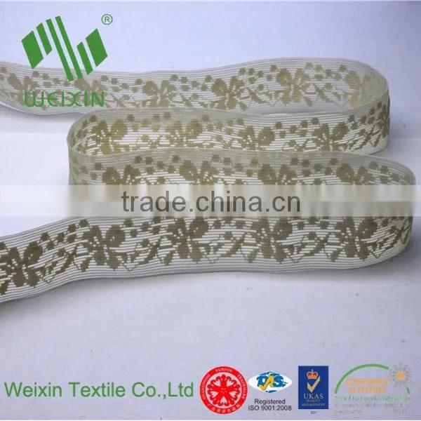 Custom Nylon Elastic Webbing Jacquard Elastic Lace Fabric