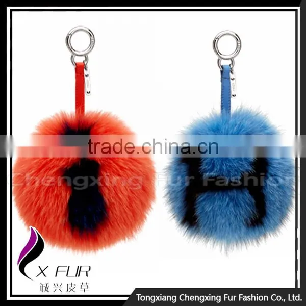 CX-R-38 China Wholesale Fox Fur Keychain Customized photo-6