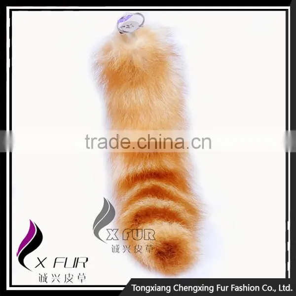 CX-R-04 Wholesale Genuine Raccoon Tail Keychain photo-5
