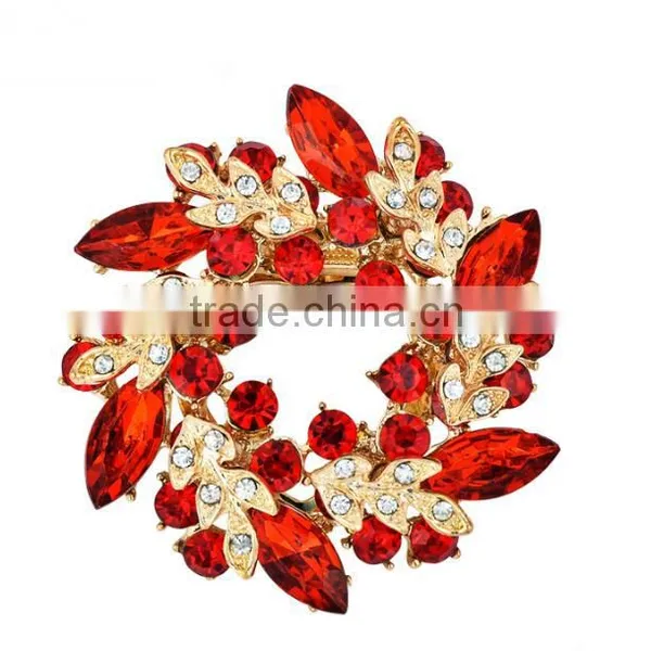 Zm53221a High Quality Fashion Women Flower Alloy Brooch With Gold Plated photo-3