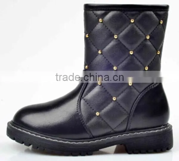 Pink Winter Safety Soft Sole Leather Boots for Babies photo-5
