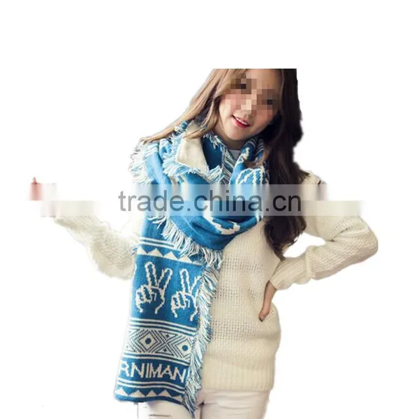 Korean Style Fashion Latest Design Long Acrylic Candy Color Choice Elegant Wear Shawl Scarf Womens photo-2