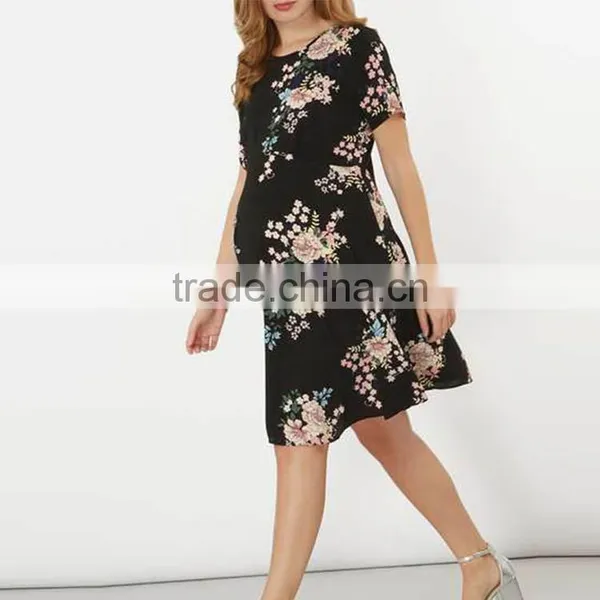 Oriental Floral Tea Maternity Dress Clothes Manufacturers photo-3