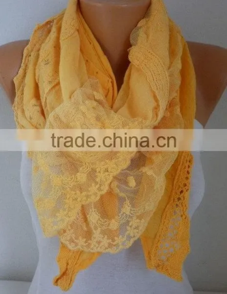 YellowScarf,Spring Summer Scarf, Easter Gift,Oversized Wrap, Lace Shawl, Gift Ideas for Her, Women Fashion Accessories photo-2