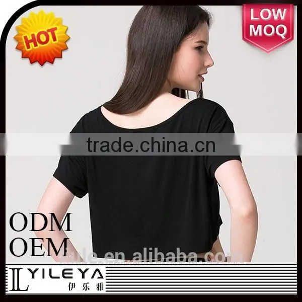 Fashionable Cheap Plain Round Neck T-shirt photo-3