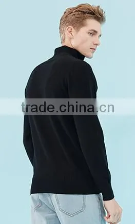 Mans High Quality Zipper Colloar Knitted Pattern Pullover Sweater With Wholesale Price photo-4