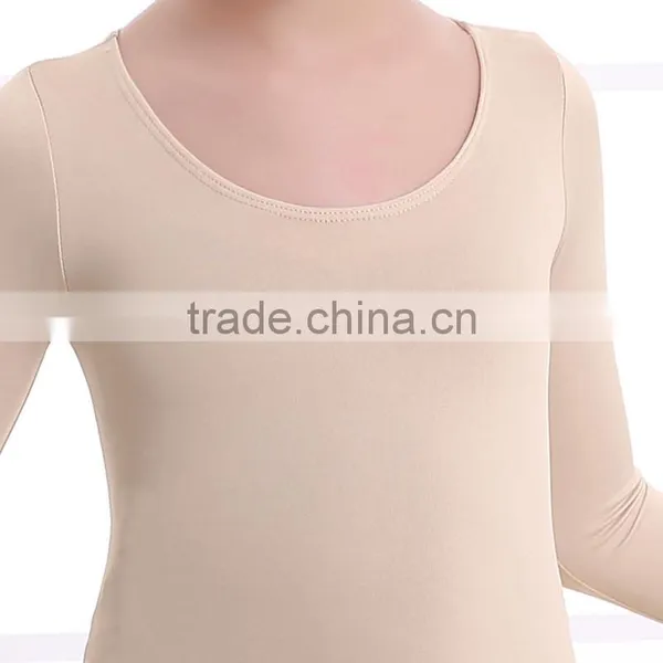 Girls Kids Nude Ballet Underwear Long Sleeve Leotard Adult Dancing Leotards Tops photo-4