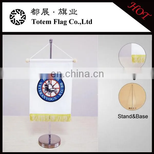 Cheap Custom Pennant Flags With Mini Table Flag Stand photo-5