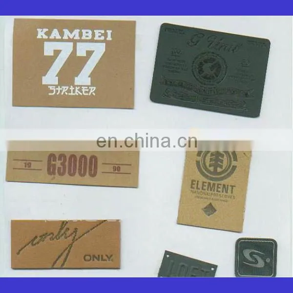 Embossed Leather Patch Custom Hat Label Jeans Leather Label photo-3