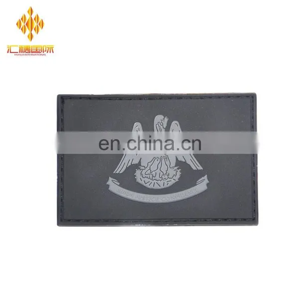 custom 3d silicone raised rubber patch custom