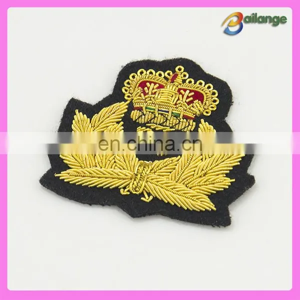 Fashion Bullion Wire Garment Military Embroidery Patches Badge for Blazer photo-6