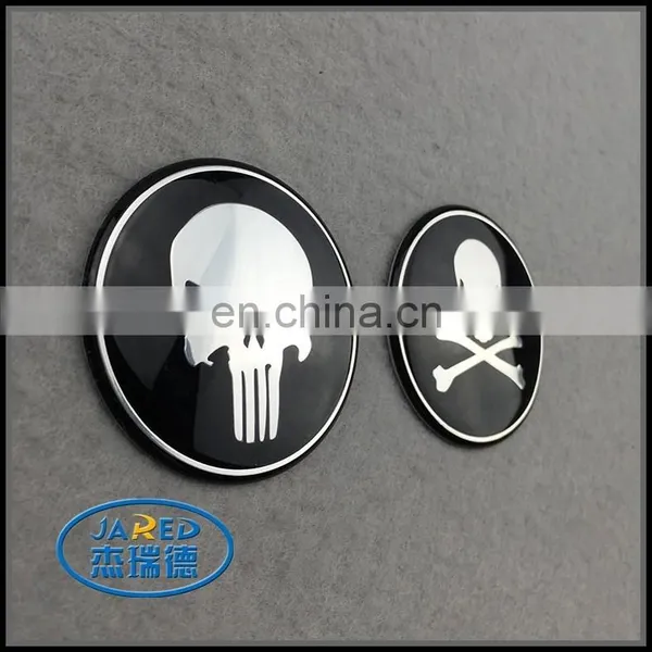 Skull Mirror Surface Badge for Car photo-2