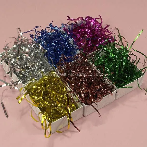 Metallic shred foil filler, gift shred