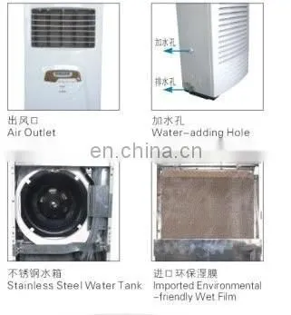 Stand Floor Office Air Humidifier JDH-04 With CE Air Cooler With Wet Film photo-3