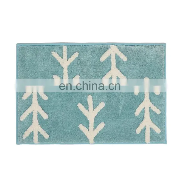 Best Selling New Design Customized Printed Plaid ECO-Friendly Microfiber Non-Slip Anti Bathroom Door Mat Rug Sets photo-2