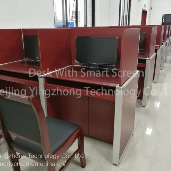 Height Adjustable Office Computer Desk Anti-peeping Study Carrel Desktop Panels Test Center Table Library Cubicle photo-5
