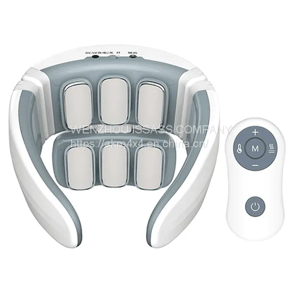 Intelligent Voice Call 3D Neck Massager Remote 2 Level Infrared Heating Pain Neck Care Massager photo-4