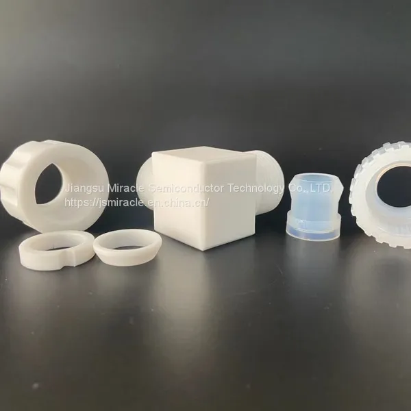 Corrosion Resistance White Virgin PTFE Fitting Union Elbow photo-2