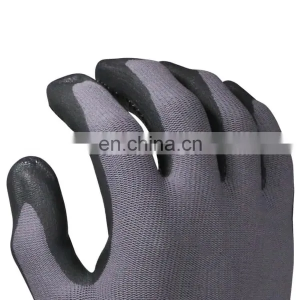 Comfortable Working Safety Full Palm Nitrile Coating With Finger Gloves for Worker Customized Size Worker photo-3