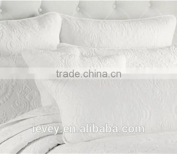 Good Quality Competitive Price Pure White 100% Cotton Reactive Printed Plain Style Sanding Quilted Patchwork Bedspread photo-3