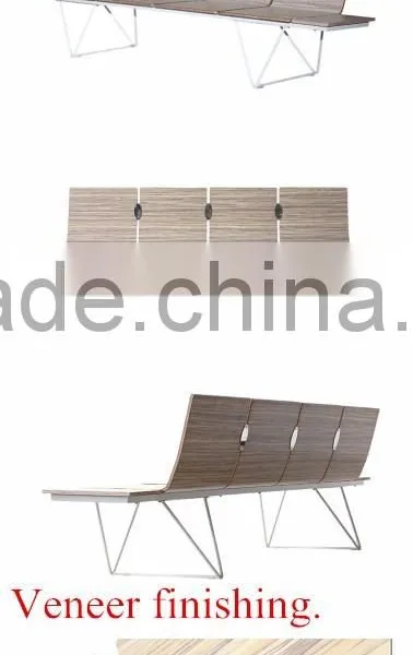 European Design Curve Plywood Waiting Chair Airport Chair Public Seating H63B-3F-V photo-5