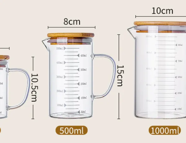 High Borosilicate Glass Measuring Cup for Milk and Kitchen Use 350ml 500ml 1000ml photo-3