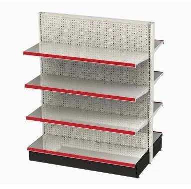 Supermarket Metal Multi Layers Double Sided Gondola Display Shelf With Different Colors photo-2