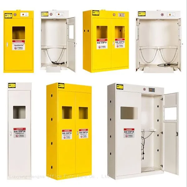 Explosion Proof Gas Cylinder Cabinet With Automatic Exhaust Fan - Chemical Plant Safety Storage