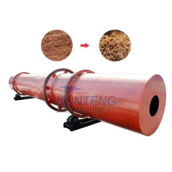 Continuous Pomace Rotary Drum Dryer Cassava Slurry Drying Machine Manioc Waste Cassava Residue Dryer Machine