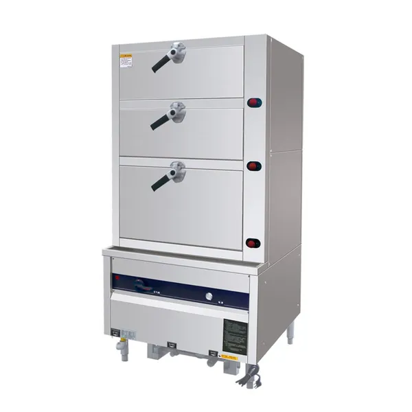 3-Chamber Gas Steamer for Uniform Production (1900mm Height Configuration)