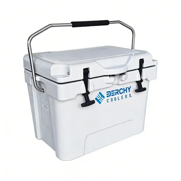 25qt Small Size Rotomolded Cooler With Aluminum Handle Leak-Proof Portable Ice Chest for Picnic Beach photo-4
