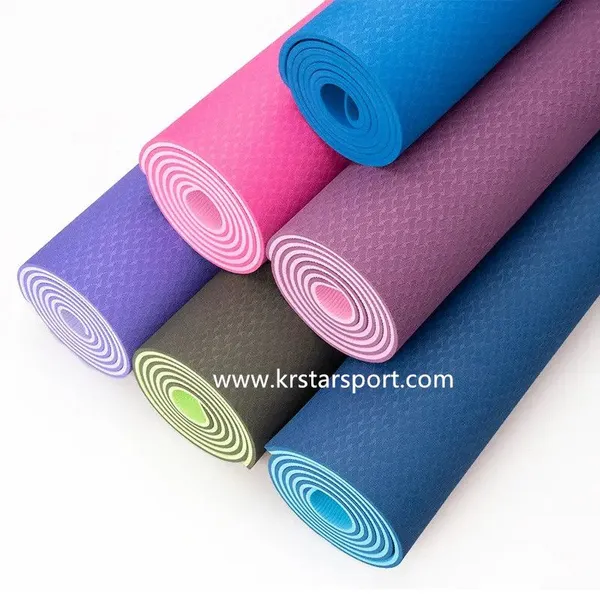 TPE Yoga Mat 6mm 8mm 10mm Custom Logo Anti-Slip Pilates Mat
