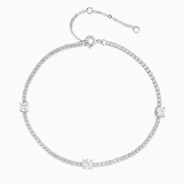 Shining Star Jewelry 925 Pure Silver Plated Rhodium Tennis Bracelet Wholesale photo-3